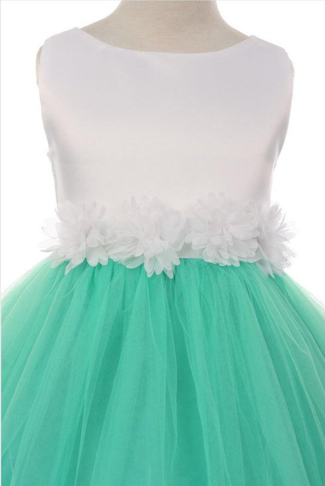 
                      
                        Flower Girl Mint Two Tone Dress
                      
                    