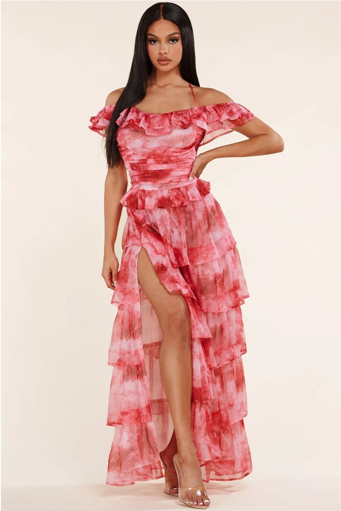 
                      
                        Latiste Ruffle Trim Strappy Maxi Dress
                      
                    