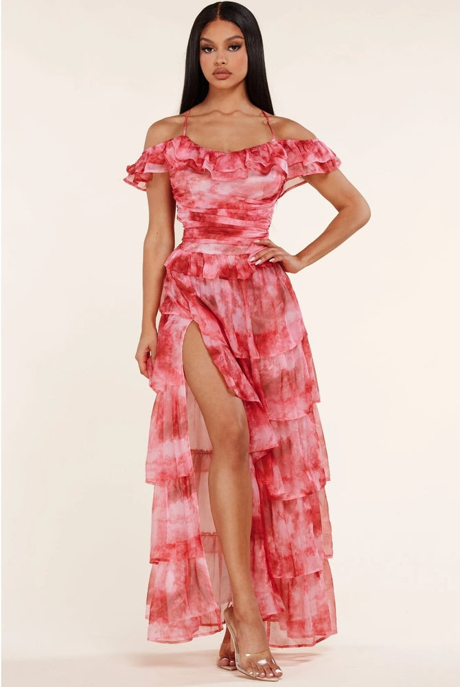 
                      
                        Latiste Ruffle Trim Strappy Maxi Dress
                      
                    