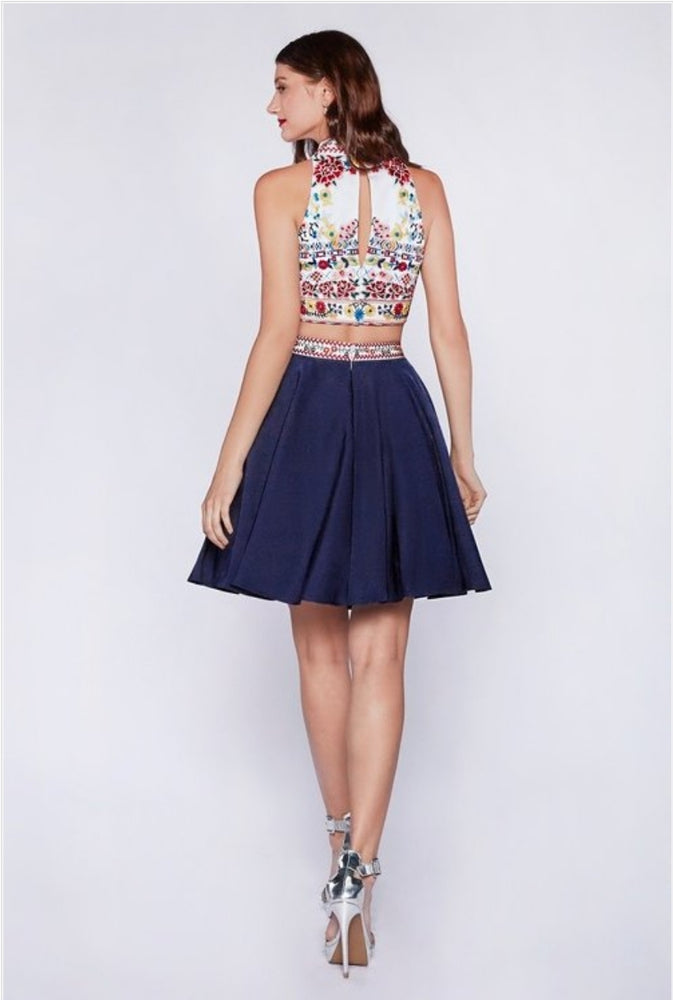 
                      
                        Two Piece Short Dress With Embroidered Top
                      
                    