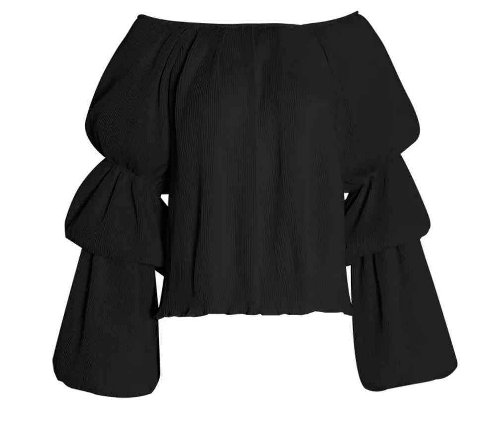 
                      
                        Pleated Chiffon Lantern Blouse
                      
                    