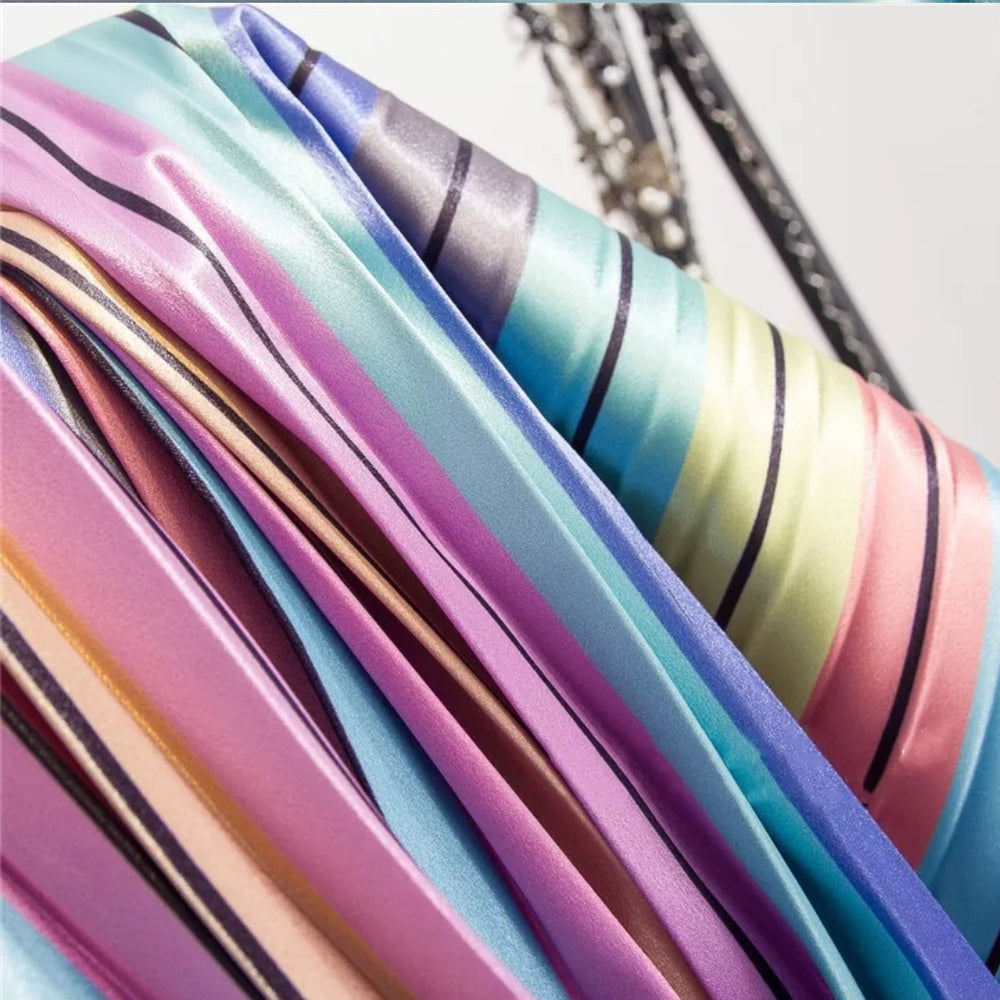 
                      
                        Rainbow Ombre Stripe Pleated Skirt
                      
                    