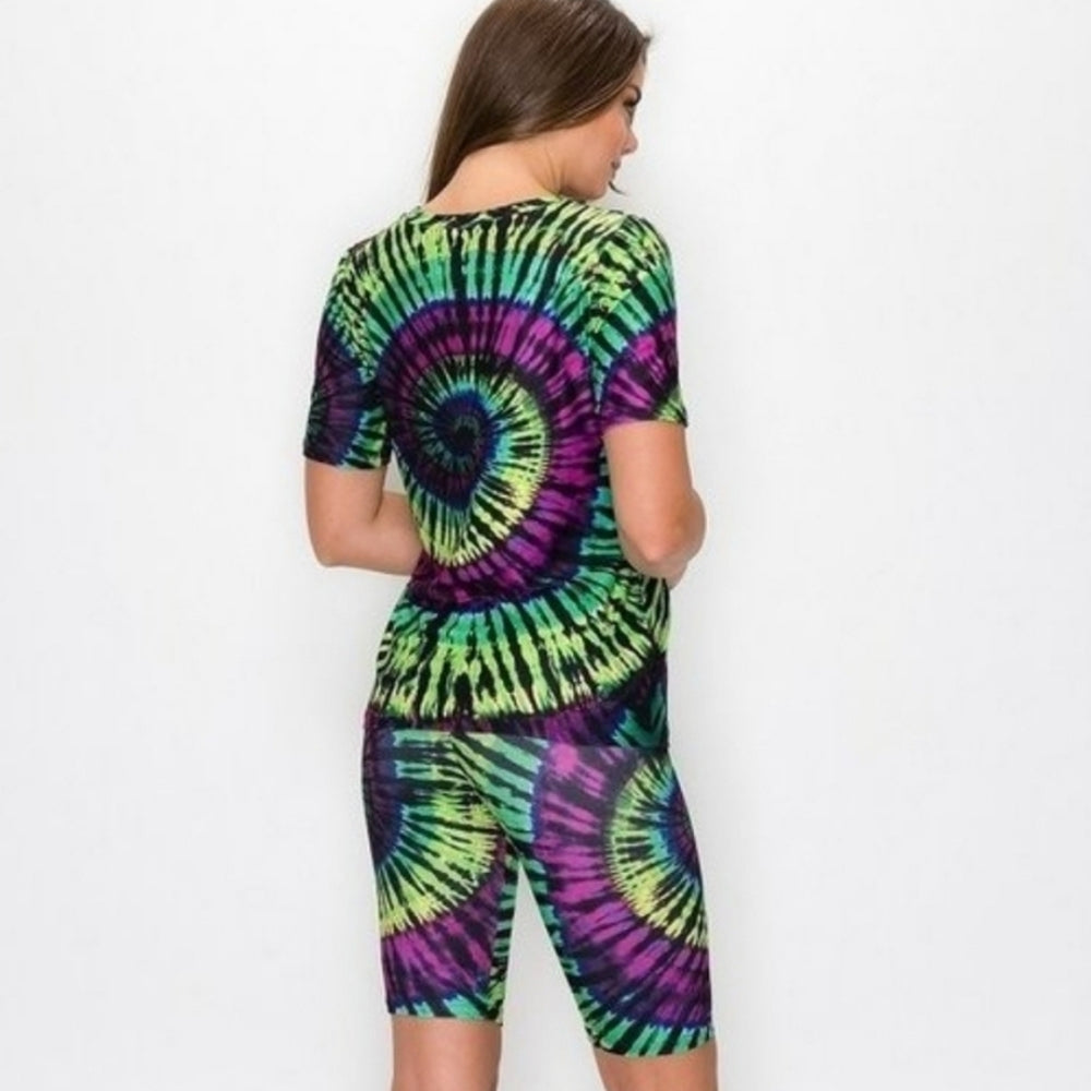 
                      
                        Swirl Tie Dye Bikers Two Piece Set
                      
                    