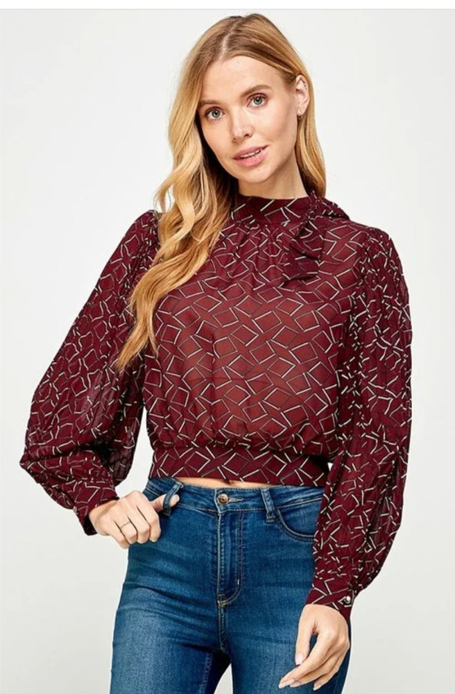 
                      
                        Wine Color Printed Top
                      
                    