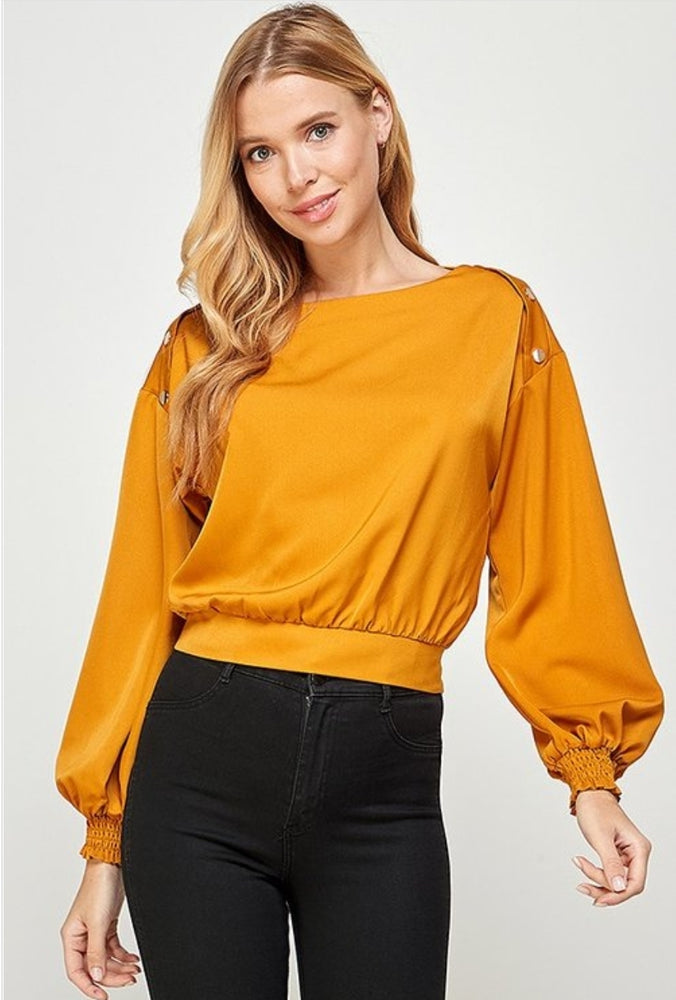 
                      
                        Long Sleeves Boat Neck  Top Mustard
                      
                    