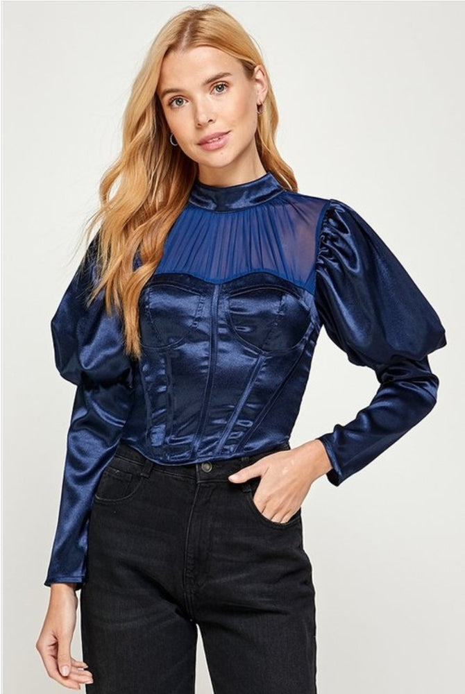 Long Sleeve Corset Top