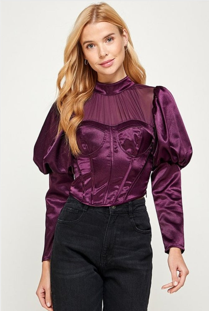 Long Sleeve Corset Top