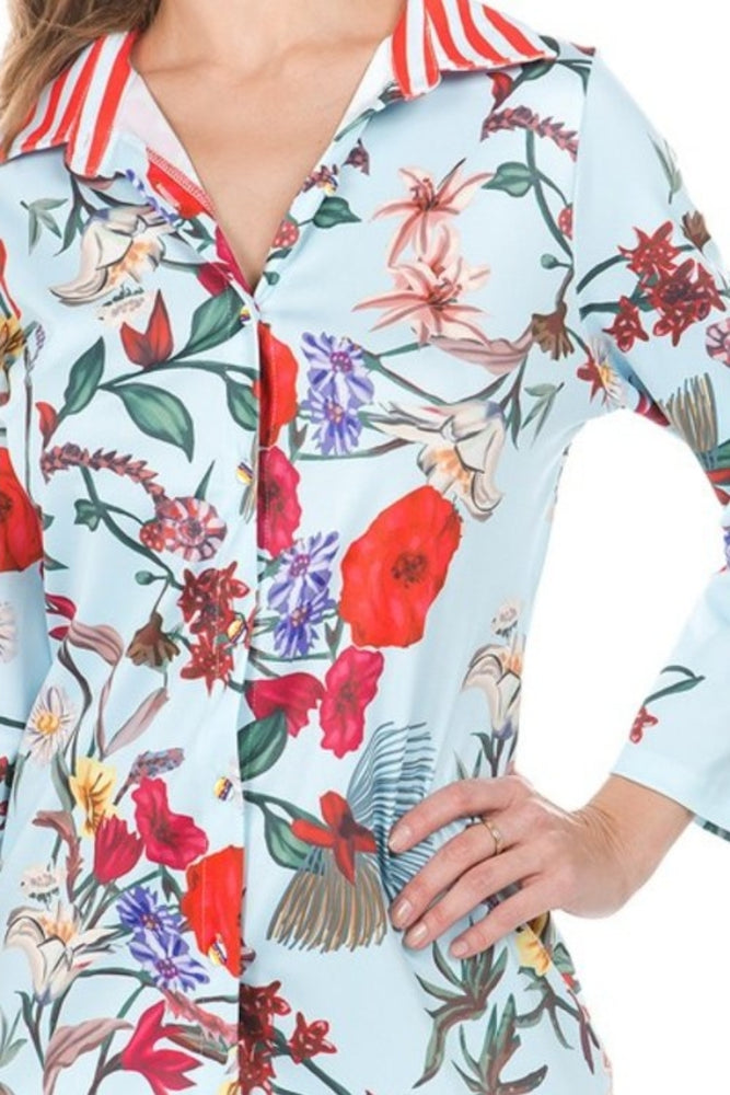 
                      
                        Floral Print Dress Shirt
                      
                    